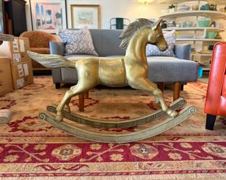 Brass Rocking Horse from the Maytag Estate