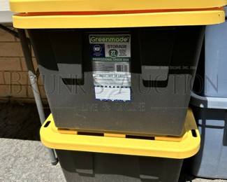 BLACK YELLOW STORAGE TOTE ORGANIZER GARAGE