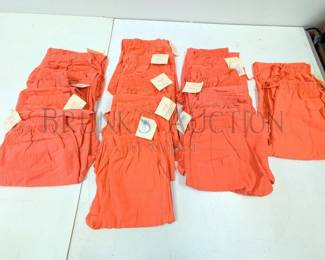 WOMEN FASHION BOUTIQUE B'GAUZE CRUISE VACATION BUTTON UP PANTS SHIRT TANK TOP DRESS CLOTHING WEAR PANTS ORANGE