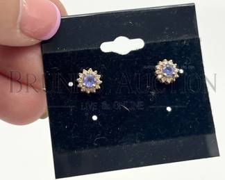 EARRINGS STARBURST SHAPE PRECIOUS STONE DIMAOND