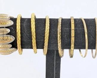 GOLD BANGLES COSTUME JEWELRY