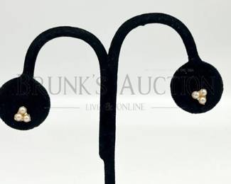 PEARL 14K GOLD STUD EARRINGS