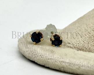 EARRINGS 14K PRECIOUS STONE SAPHIRE
