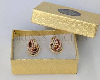 KNOTTED EARRINGS VARIOUS GOLD ROSE GOLD YELLOW GOLD