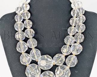 CLEAR LAGE BEAD NECKLACE