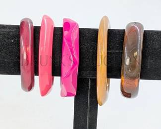 BANGLES BRIGHT COLOR PINK STYLE SUMMER