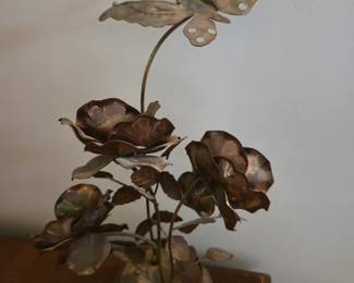 Metal flower arrangement