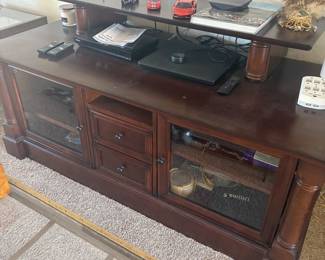 TV stand cabinet TV is 66 inch