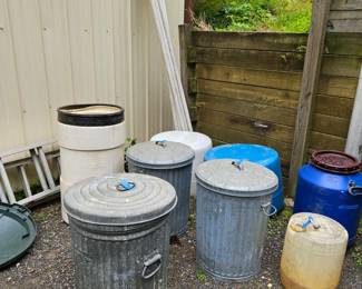 Galvanized Trash Cans