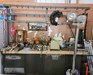 Large Work Bench & Cabinet