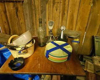 Old Microphones, Enamel Cooking Pots