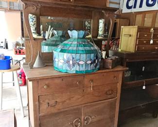 Antique Furniture, Stained Glass Shade