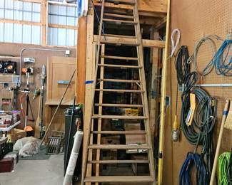 Large Vintage Wood Tree Ladder