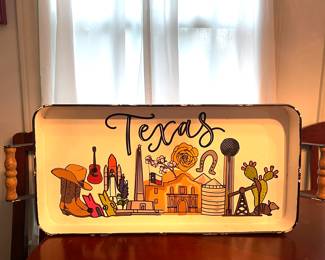 KALYN DUNKS METAL TEXAS DECORATIVE PLATTER