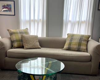 ART DECO ACCENT TABLE, COUCH