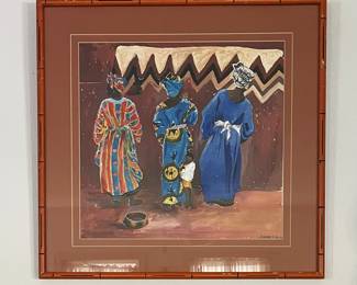 FRAMED ORIGINAL PAINTING BY JEANNE KAHN