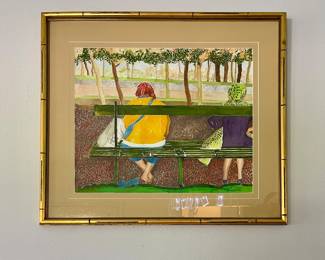 FRAMED ORIGINAL PAINTING BY JEANNE KAHN