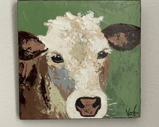 ORIGINAL PAINTING ON WOOD BLOCK