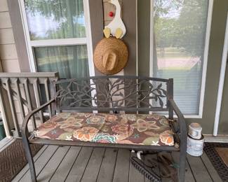 METAL PATIO BENCH