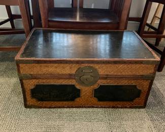 LATE 20TH CENTURY MAITLAND-SMITH CHINOISERIE BAMBOO CHEST