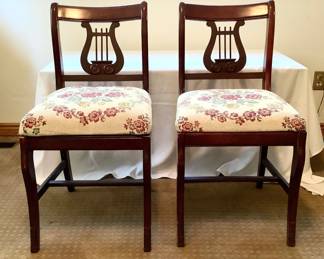 Antique Harp Back Chairs