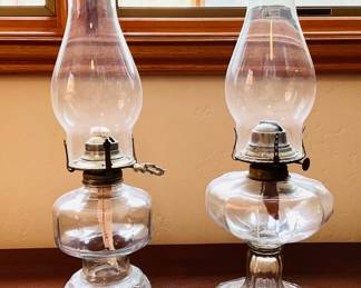 Vintage Glass Oil Lamps