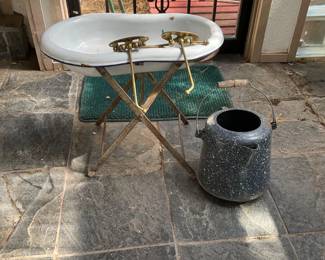 Antique Enamel Wash Bowl