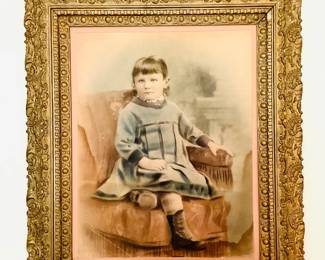 Antique Sepia Photo with Gilded Frame