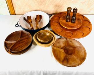 Dansk Paella Bowl, Wood Dining Accents