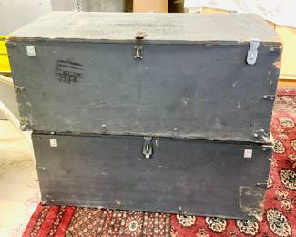 World War 2 Transport Boxes & Cot