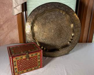 Indian Red Ground Jewelry Chest