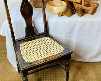 Antique Cane Chair, Longaberger Baskets