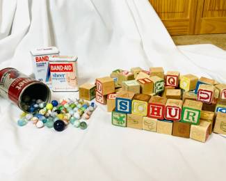 Vintage Marbles & Blocks