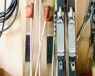 Vintage Ski Poles and Skis