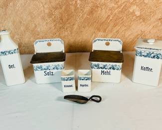 Antique Villeroy & Boch German Canister Set