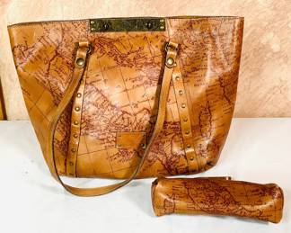 Patricia Nash Leather Map Bag