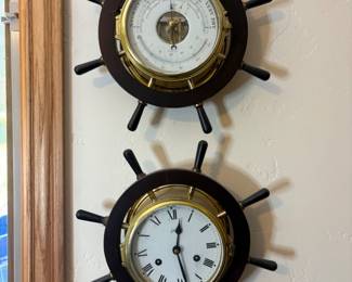 Schatz German Ship Barometer and Clock