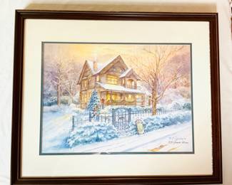 M.E. Jensen Watercolor Limited Ed Winter Print