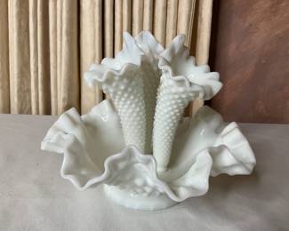 Fenton Milk and Hobnail Glass