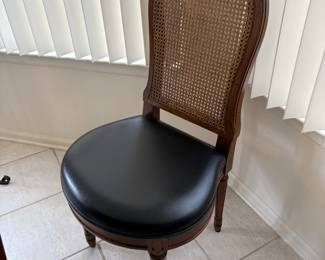 French fruitwood cane chairs (6)