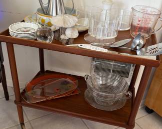 Danish Modern Teak Bar cart by John Stewart