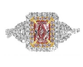 GIA 1.3Ct Pink Diamond Ring