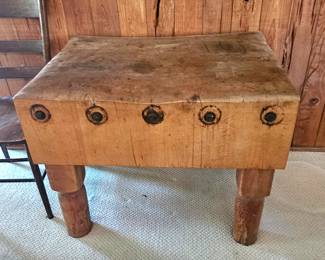 1 of 3 pictures - Vintage Solid Butchers Block