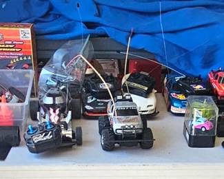 RC cars (small and large) and boat