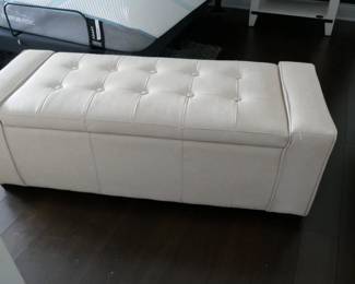 Cream color storage bench 51"x20"x17"