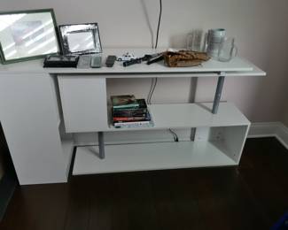 HOMCOM 360° Rotating Corner Computer Desk 60"x15.5"x31"