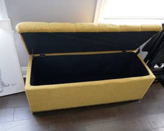 Yellow storage bench