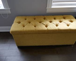 Yellow storage bench