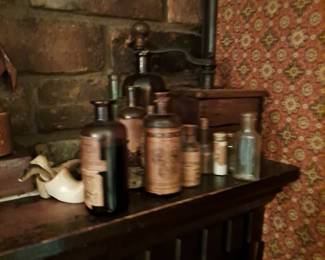Antique medicine bottles
