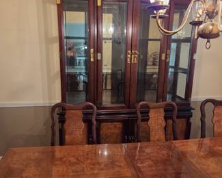 China cabinet with dining table